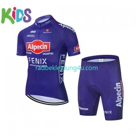 Set Fahrradtrikot + Radhose Kurze 2021 Alpecin-Fenix Kinder N001